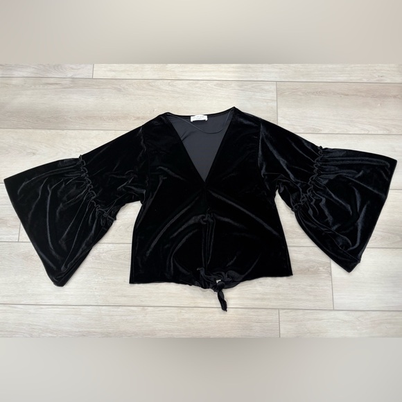 Vintage Lavender Fields Velvet Top Womens Small Whismygoth Fairy Goth Cropped - Picture 1 of 9